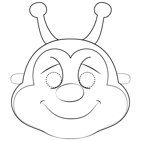 Bee Mask Coloring Page